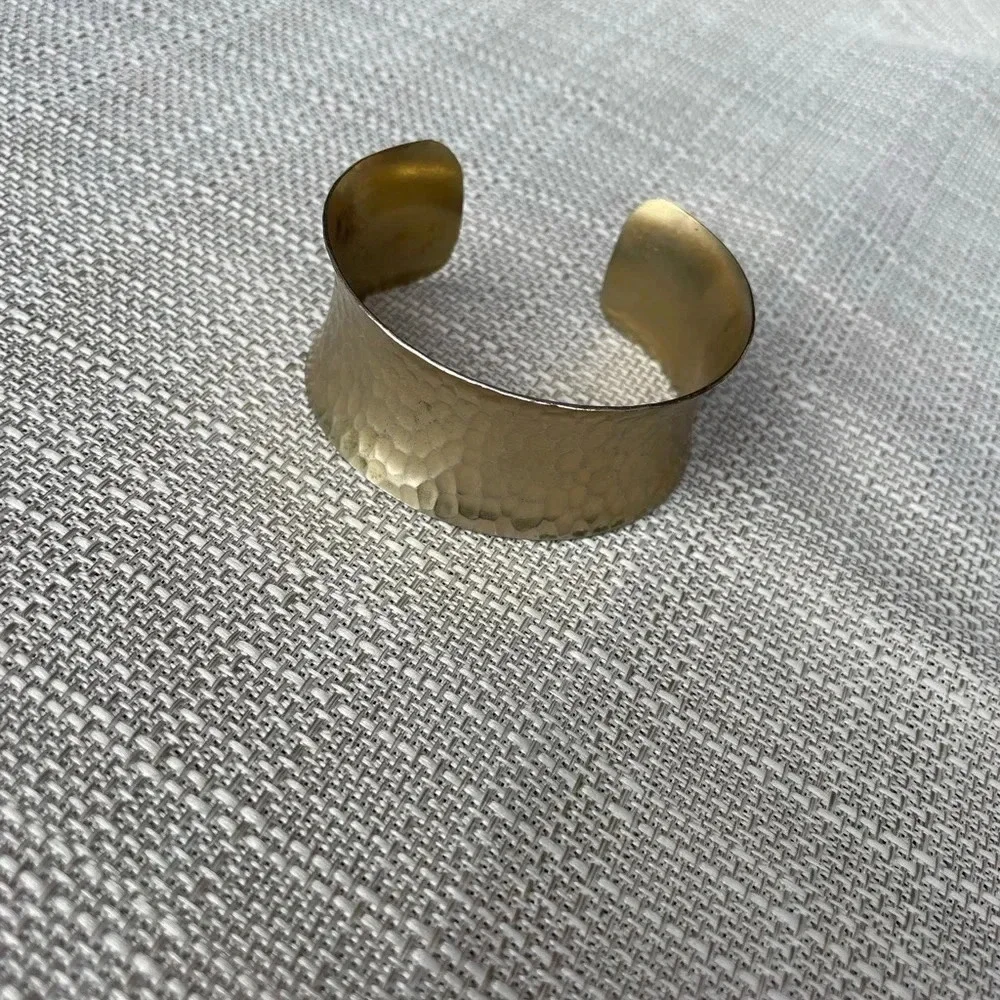 Womens Diana Warner Gold Cuff Bangle